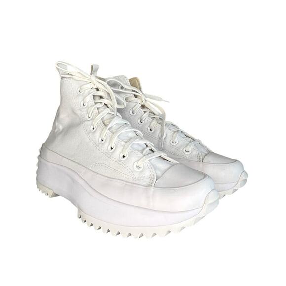 Converse One Star Run Star Hike Canvas Sneakers Size M9 W10.5 White - Picture 3 of 6